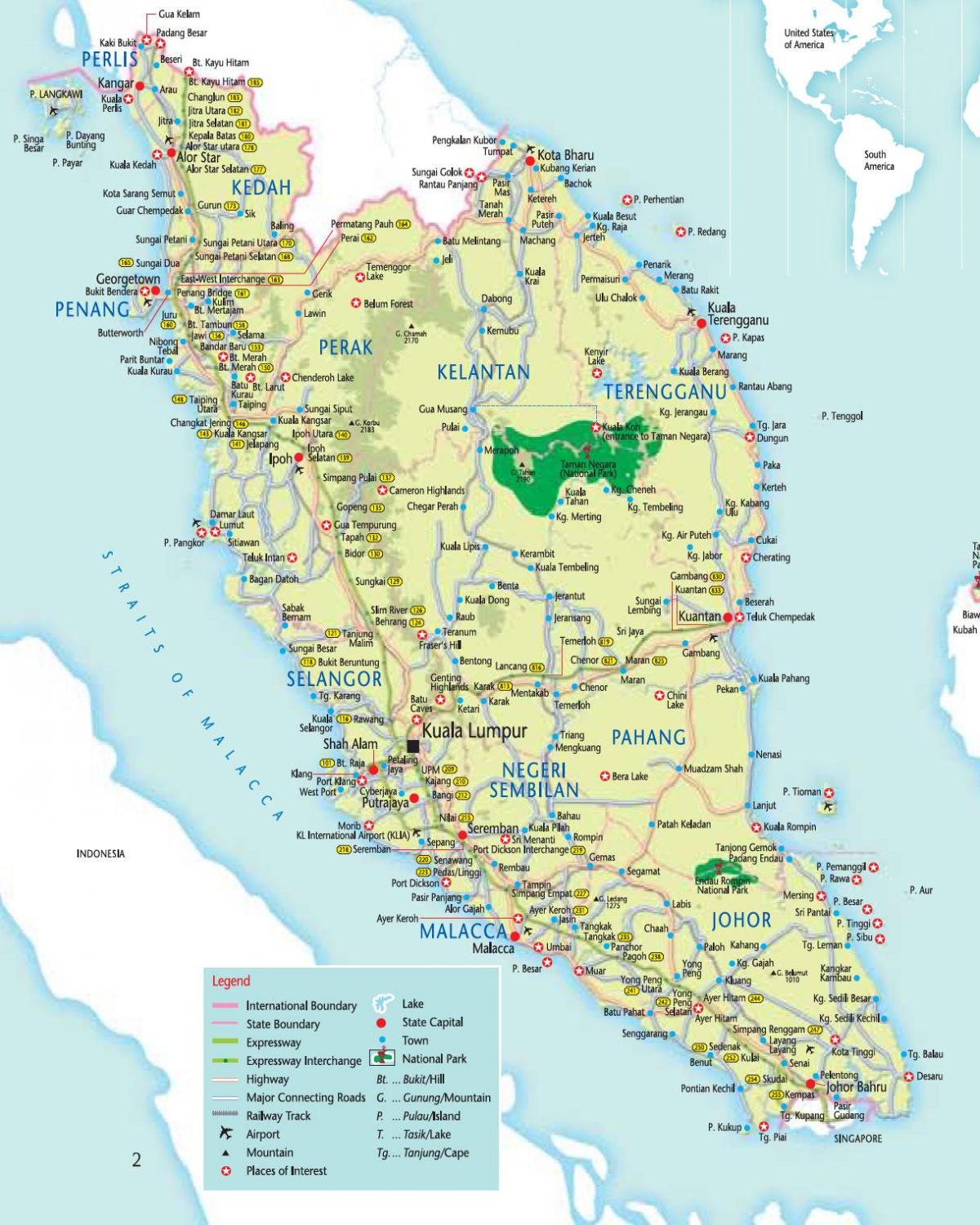 Малезије Куала Лумпур мапи