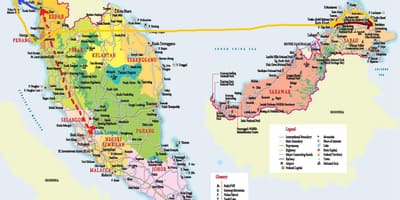 Карта Малезији на аутобусу