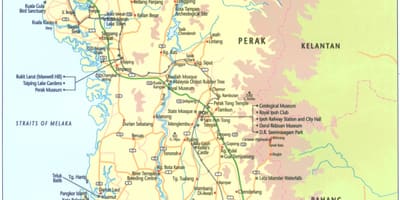 Карта државе перак Малезији