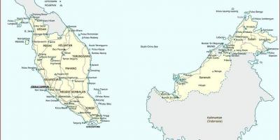 Малезија мапи града 